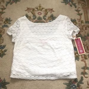 Lilly Pulitzer for Target eyelet cropped top NWT
